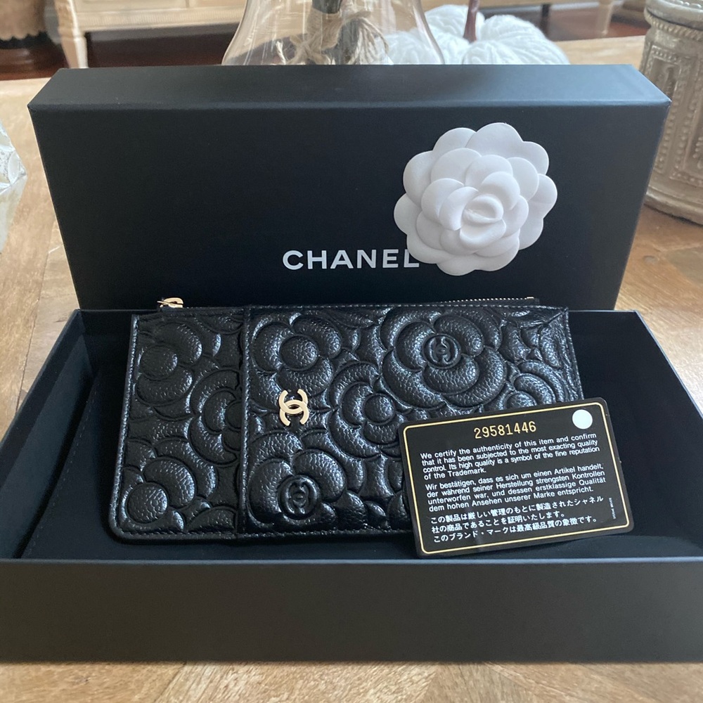Chanel Camellia NEW light gold hardware